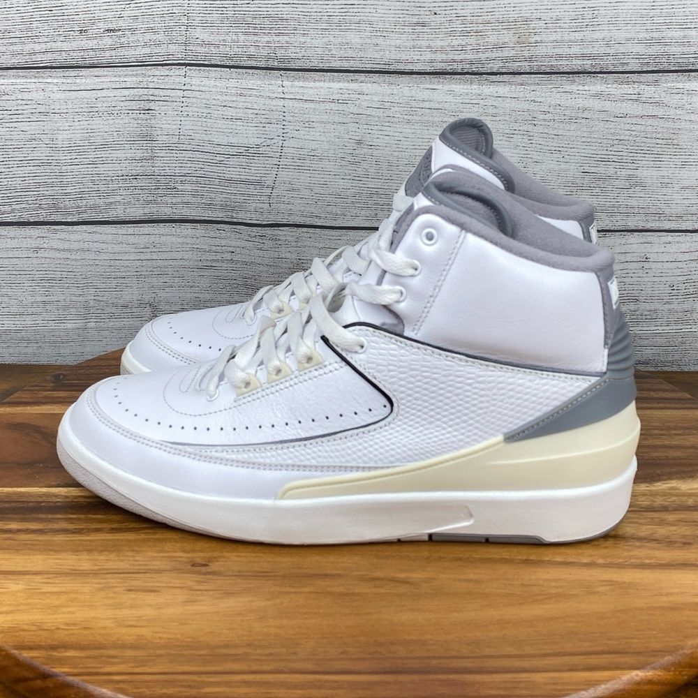 Nike Air Jordan 2 Retro White Cement Grey Men’s Shoes DR8884-100 Sneaker Size 9